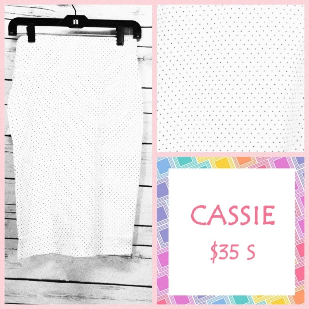 NWT LuLaRoe Cassie (Small) White and Black